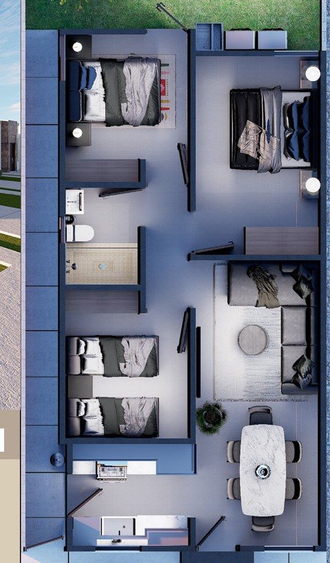 Modelo Jacaranda, planta arquitectónica