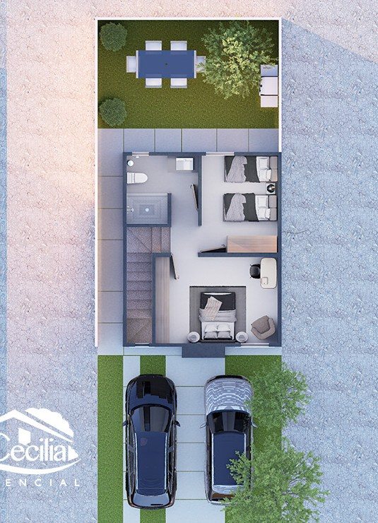 Modelo Jazmín, planta alta